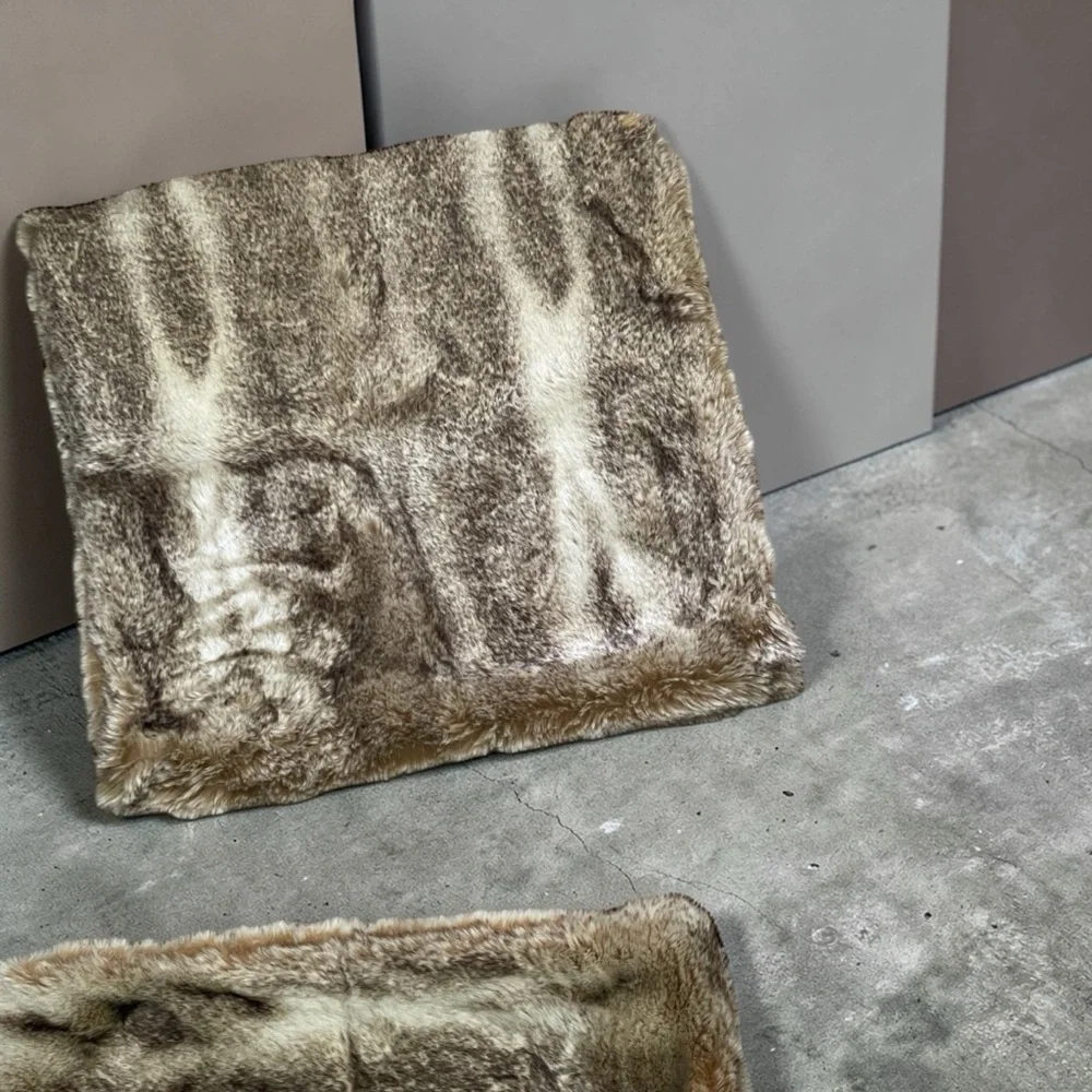Pottery Barn Faux Fur Two (2)‎ Pillow Covers